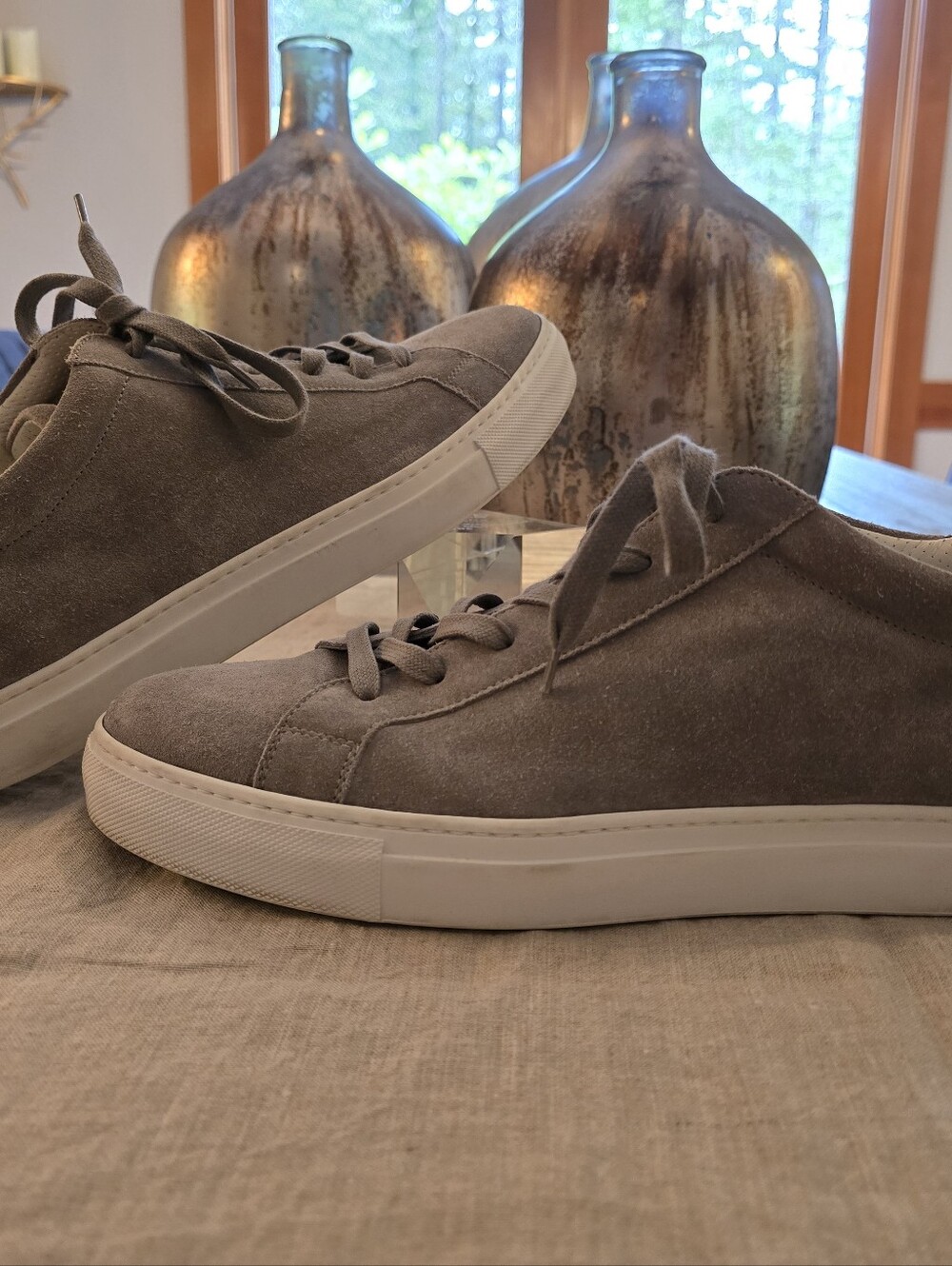 Men's Suede Casual Sneakers - Gray